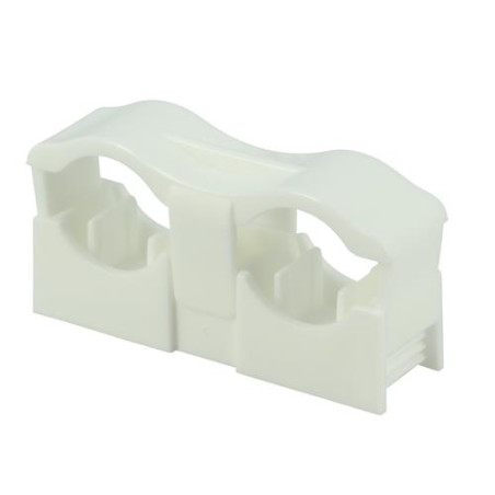 Collier de fixation COLLCLIP®, pour Multicouche, cuivre, PER, en PVC blanc
