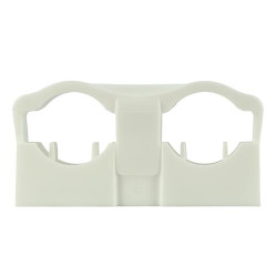 Collier de fixation COLLCLIP®, pour Multicouche, cuivre, PER, en PVC blanc