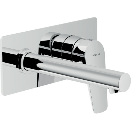 Façade lavabo mural avec plaque bec 160mm SKY chromé