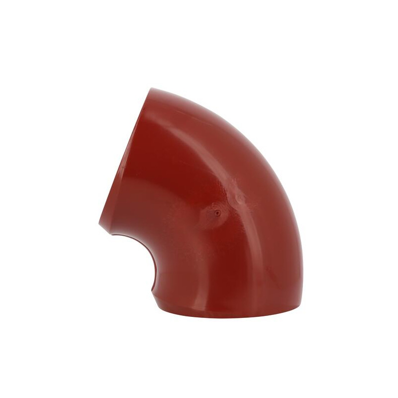 Coude chap.vent.orien.Ø100 rouge