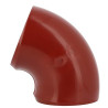 Coude chap.vent.orien.Ø100 rouge