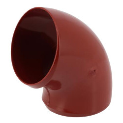Coude chap.vent.orien.Ø100 rouge