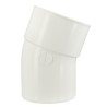 Coude simple mâle-femelle 20° Ø100 blanc