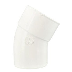Coude simple mâle-femelle 30° Ø100 blanc