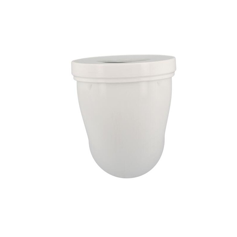 Pipe longue de WC, Ø 100, en PVC blanc, longueur 300 mm - réf. CTW3330