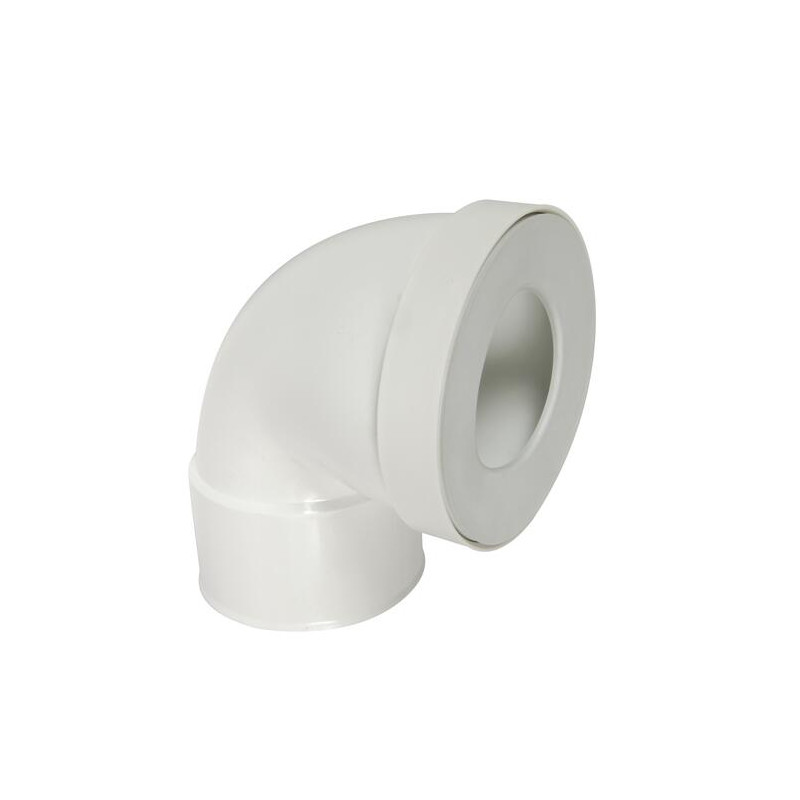 Pipe courte wc 90° Ø100f à joint 85/107 vrac