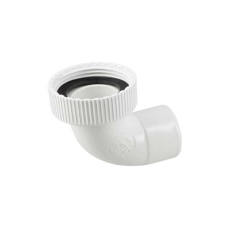 Douille Ø32 coudee 87°30 pour siphon blanc