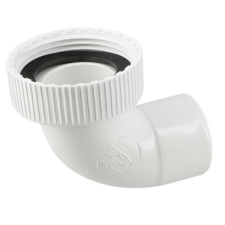 Douille Ø32 coudee 87°30 pour siphon blanc