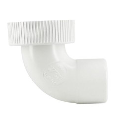 Douille Ø32 coudee 87°30 pour siphon blanc