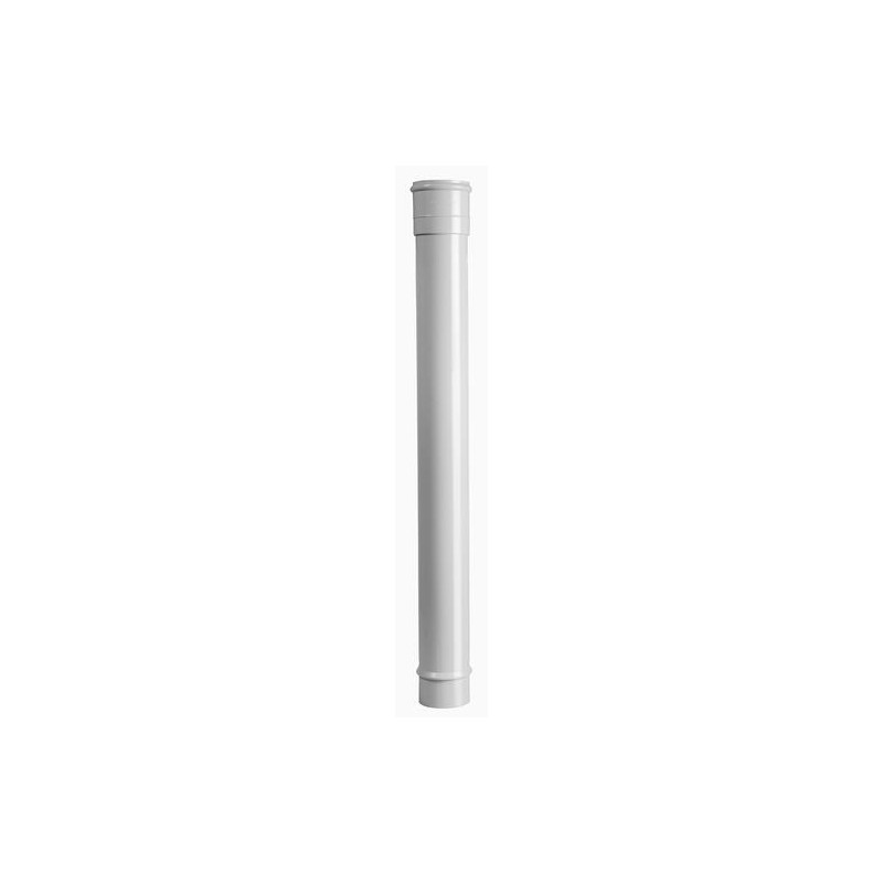 Dauphin esthétique droit TECHTAN®, descente de gouttière Ø 80, 1 m, gris