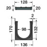 Caniveau nicoll PP dn100, l=1mtr, 130mm profondeur avec corniere acier et grille