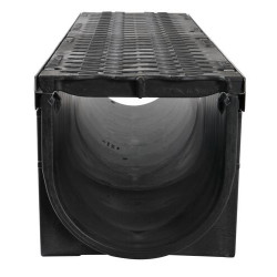 Caniveau KENADRAIN®, longueur 1 m, largeur intérieure 200, hd profondeur, 2 gril