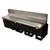 1m caniveau 200hd inox 430 prof2 c250 fente exent