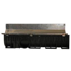 1m caniveau 200hd inox 430 prof2 c250 fente exent