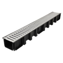 1m caniveau larg.130 grille a15 passer.galvanisé