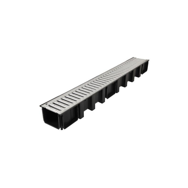 1m caniveau larg.130 grille a15 passer.galvanisé