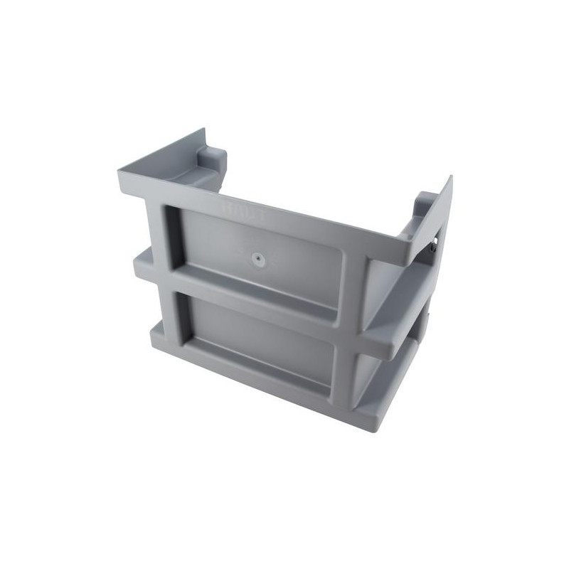 Réhausse pour courette anglaise, hauteur 18 cm, en PVC, 26x13,5 cm, gris clair
