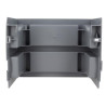 Réhausse pour courette anglaise, hauteur 18 cm, en PVC, 26x13,5 cm, gris clair