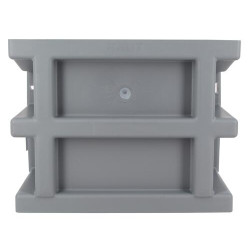 Réhausse pour courette anglaise, hauteur 18 cm, en PVC, 26x13,5 cm, gris clair