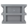 Réhausse pour courette anglaise, hauteur 18 cm, en PVC, 26x13,5 cm, gris clair