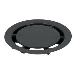 Grille et bride PVC antibactérien Anthracite avec 6 vis pour siphons gamme SITAR