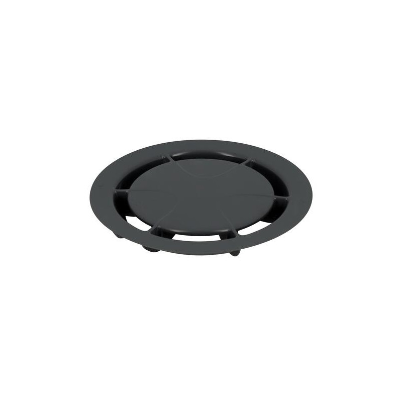 Grille et bride PVC antibactérien Anthracite avec 6 vis pour siphons gamme SITAR