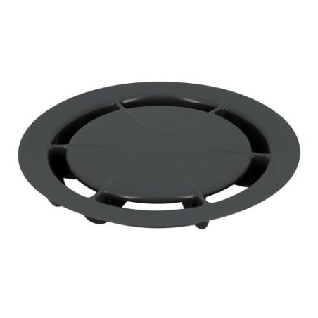 Grille et bride PVC antibactérien Anthracite avec 6 vis pour siphons gamme SITAR