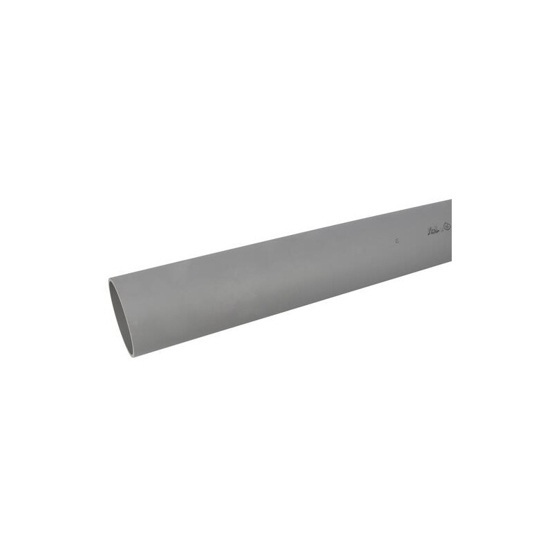 PVC tube évacuation Ø90 ep.3,0 - m/m à coller barre de 4m gris