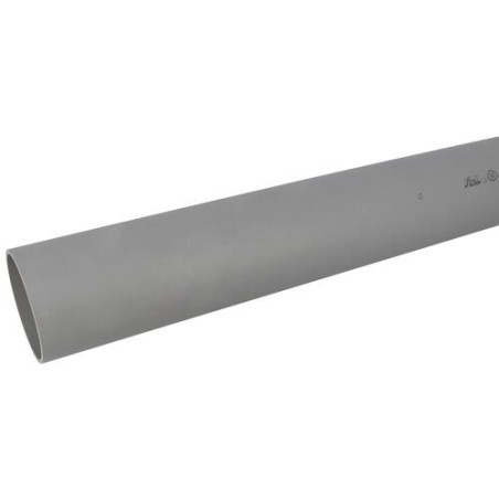PVC tube évacuation Ø90 ep.3,0 - m/m à coller barre de 4m gris