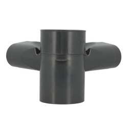 Culotte double équerre eaux usées à coller, angles 87°30 Chutunic® EVO