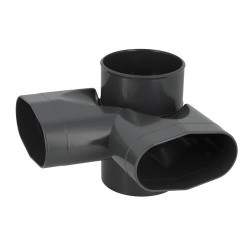 Culotte double équerre eaux usées à coller, angles 87°30 Chutunic® EVO