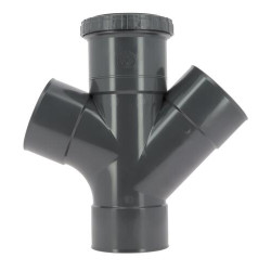 Culotte double parallèle 2 WC, angles 67°30 Chutunic® EVO