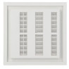 Grille d'aération carrée blanche à fermeture, avec moustiquaire, 176x176