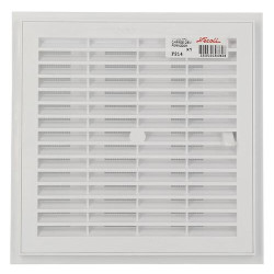 Grille d'aération carrée blanche à fermeture, avec moustiquaire, 223x223