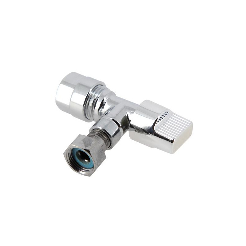 Coude robinet fluxo®, pour réservoir de WC, Ø 16 , 38" (12/17), chromé