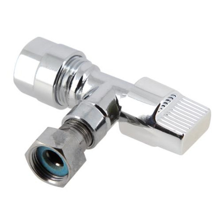 Coude robinet fluxo®, pour réservoir de WC, Ø 16 , 38" (12/17), chromé