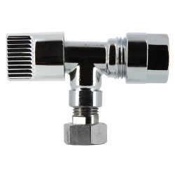 Coude robinet fluxo®, pour réservoir de WC, Ø 16 , 38" (12/17), chromé