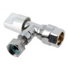 Coude robinet fluxo®, pour réservoir de WC, Ø 16 , 38" (12/17), chromé