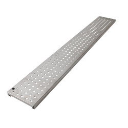 Grille perforée A15, design "carrés", en inox 304, pour caniveaux CONNECTO®