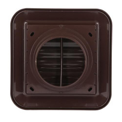 Grille d'aération carrée intérieure et extérieure marron, 204x204