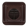 Grille d'aération carrée intérieure et extérieure marron, 204x204