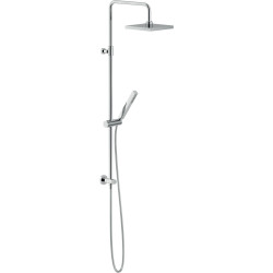 Colonne de douche avec prise d'eau et rampe télescopique chromé