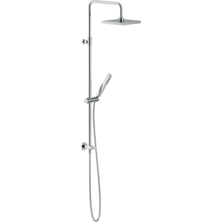 Colonne de douche avec prise d'eau et rampe télescopique chromé
