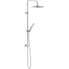Colonne de douche avec prise d'eau et rampe télescopique chromé