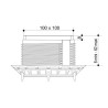 Kit grille pour siphon pmr revt. carrelage