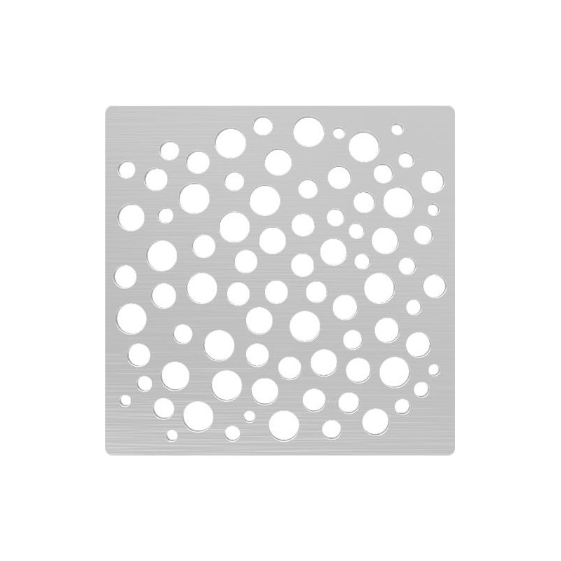 Grille inox pour siphon design bulle 10x10
