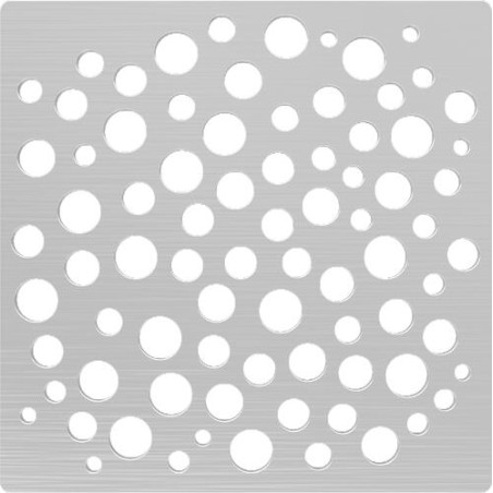 Grille inox pour siphon design bulle 10x10
