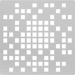 Grille inox pour siphon design explosion 10x10