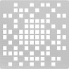 Grille inox pour siphon design explosion 10x10