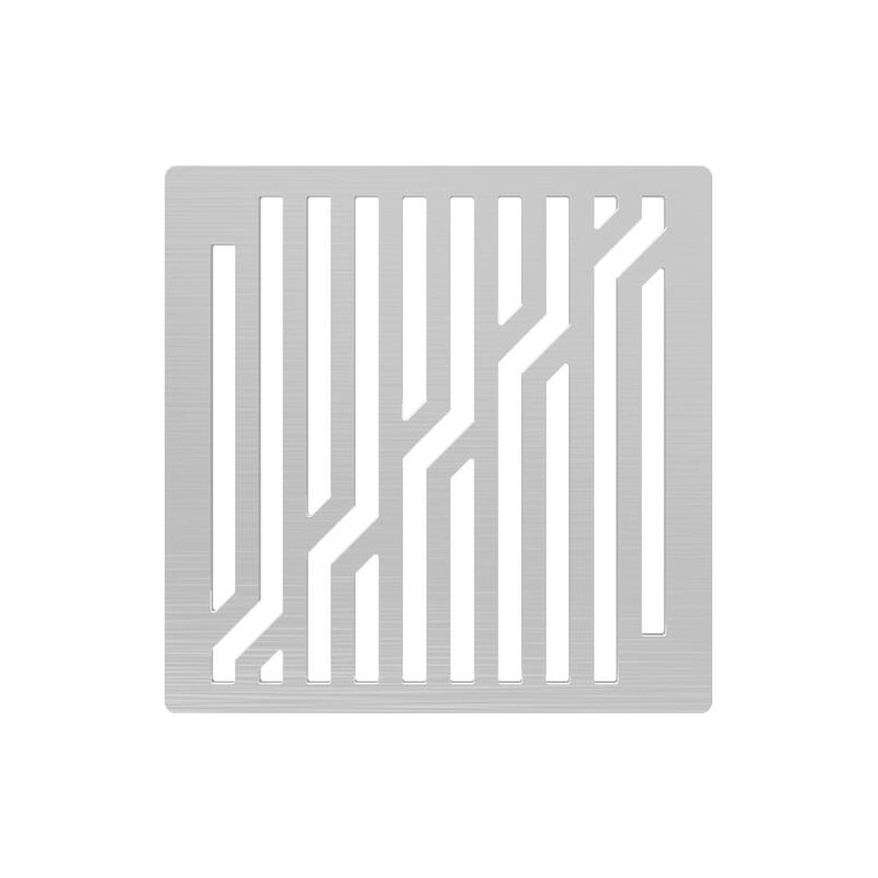 Grille inox pour siphon design ligne 10x10